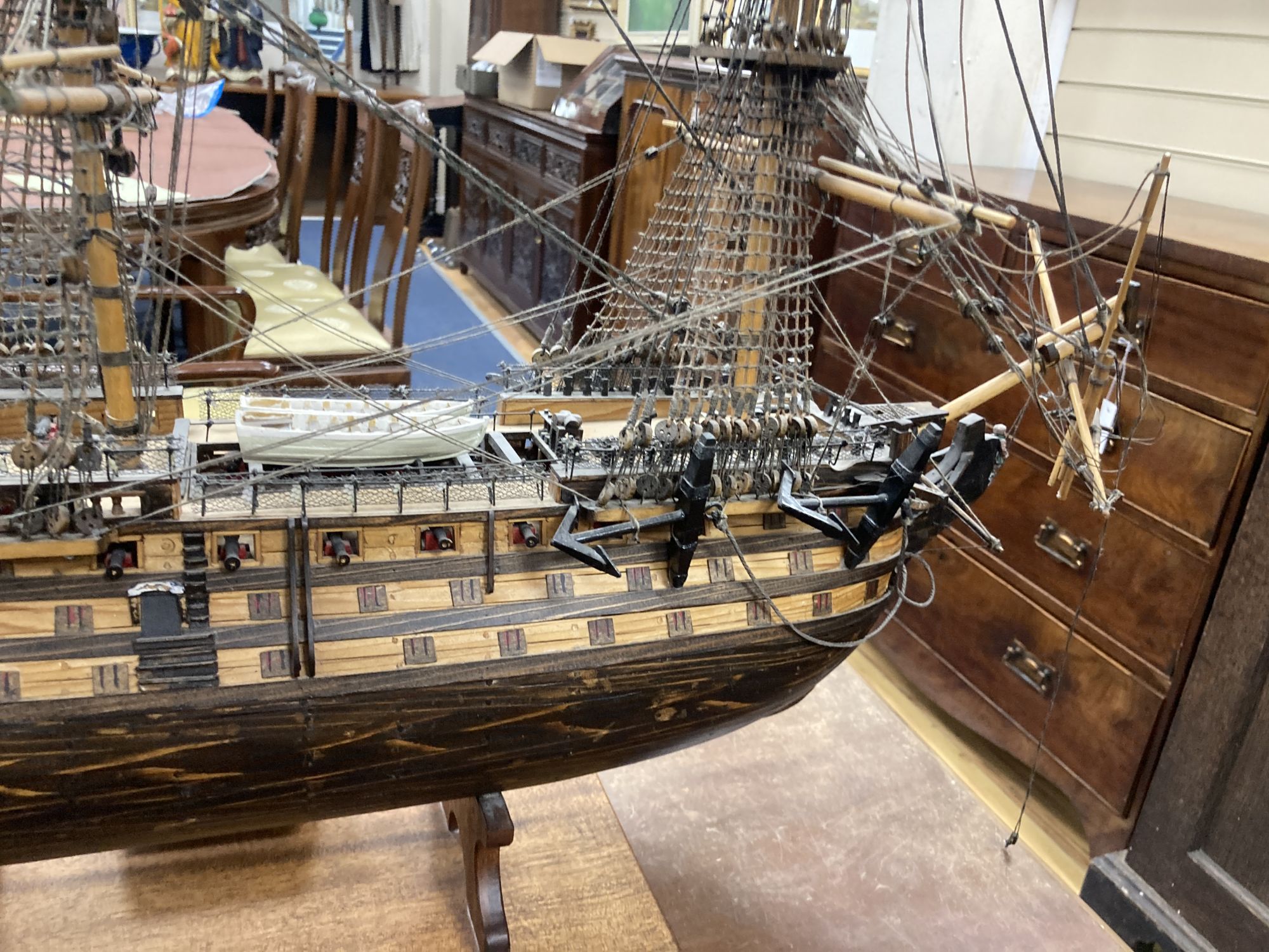 A British Man o'War model